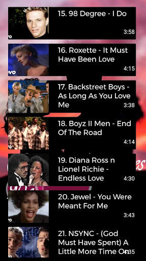 Love Songs Golden Memories 90's (Top 100) screenshot 4