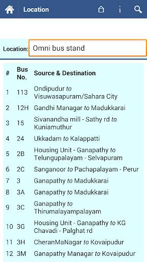 Coimbatore Bus Info screenshot 4