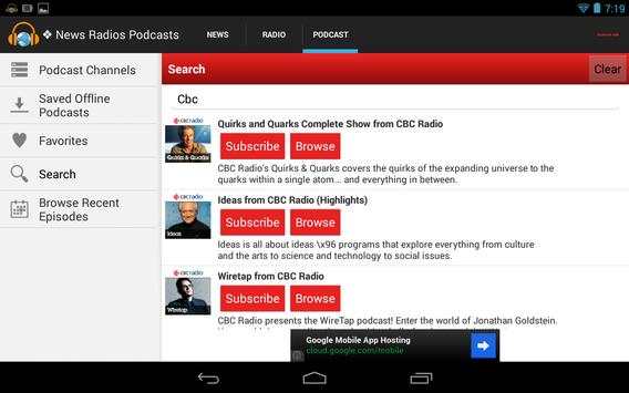 News Radios Podcasts screenshot 13