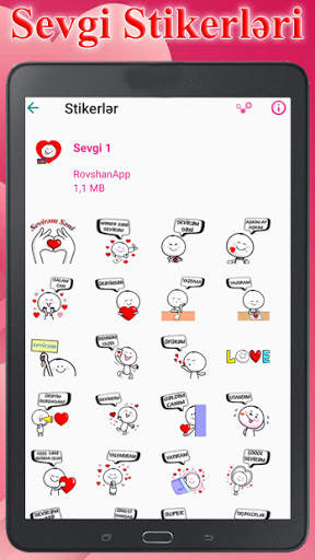 Sevgi Stikerleri - WhatsApp və Telegram Çıkartma screenshot 7