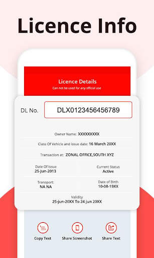 RTO vehicle & licence info screenshot 5