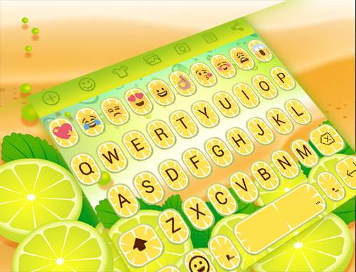 Lemon Emoji Keyboard Theme screenshot 6