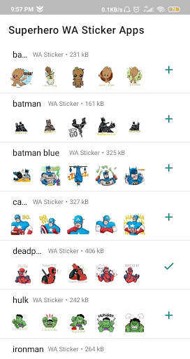 Superhero WA Sticker Apps screenshot 1