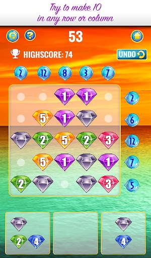 Jewels #2  - Number puzzle game *Gold Edition screenshot 9