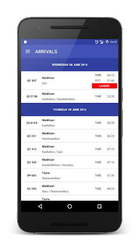 Maldives Flight Schedule screenshot 1