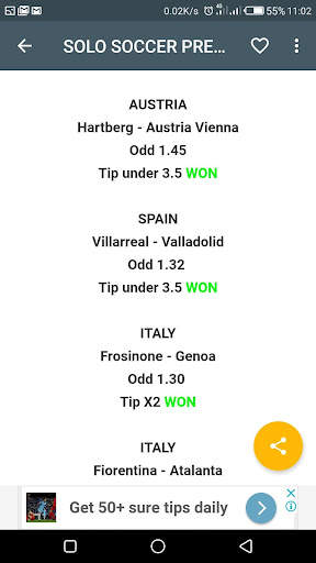 SOLO SOCCER PREDICTIONS screenshot 1