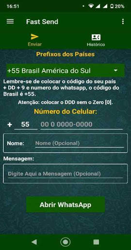 Fast Send -Abrir no WhatsApp Conversa em um clique screenshot 5