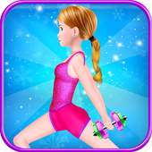Gym Workout Fitness Game for Girls logo