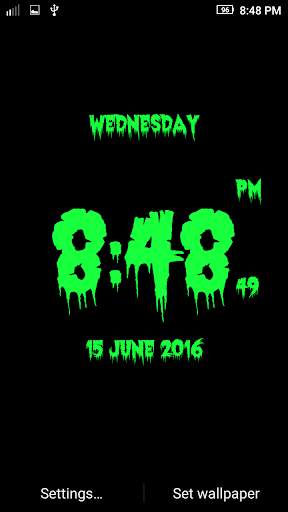 LED Horror Digital Clock LWP screenshot 4