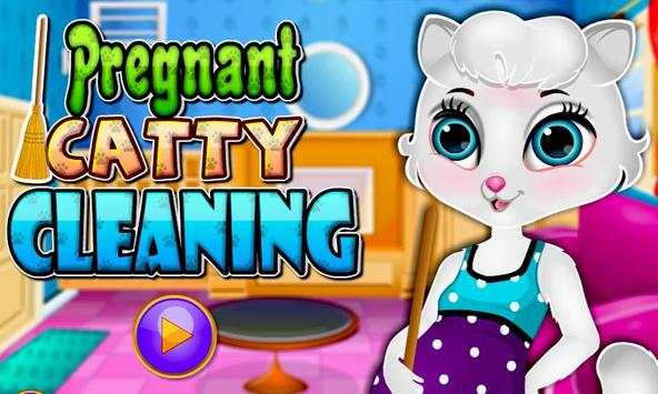 Pregnant Catty Cleaning Room screenshot 1