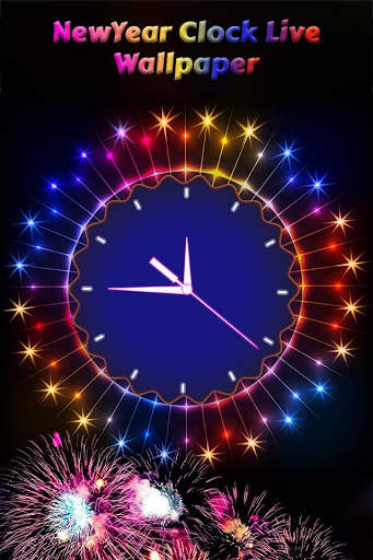 new year clock live wallpaper, new year wishes screenshot 1