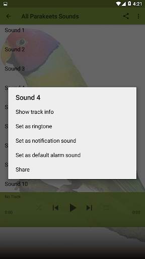 Bird Sounds : Parakeets screenshot 2