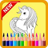 Coloring Book - Unicorn Drawing Game logo