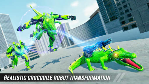 Crocodile Robot Car Simulator: War Robot Games screenshot 2