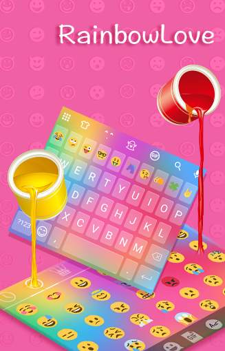 Rainbow Love - Emoji Keyboard screenshot 3