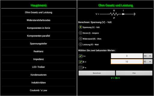 Elektronik Rechner screenshot 3