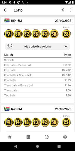 National Lottery — Results screenshot 4