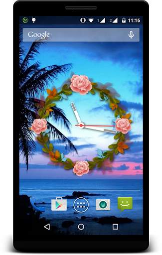 Flower Clock Live Wallpaper screenshot 1