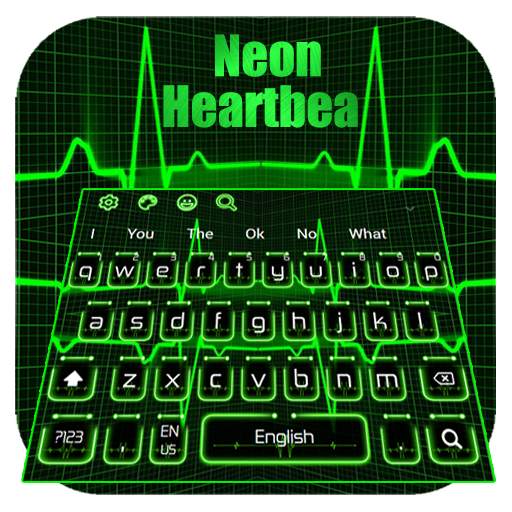 Neon Heartbeat Keyboard 10001006