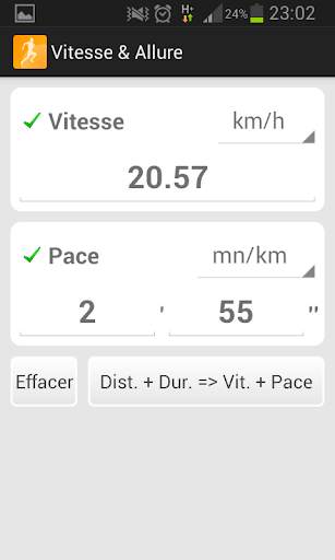 Calculer sa Vitesse et Allure screenshot 2