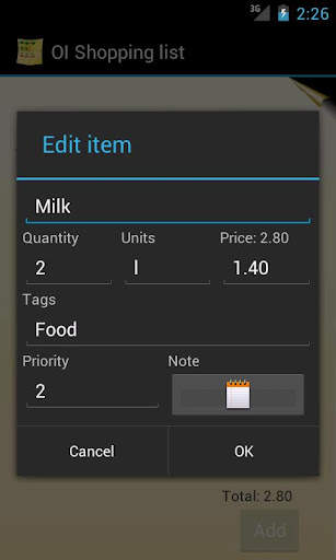 OI Shopping list screenshot 3