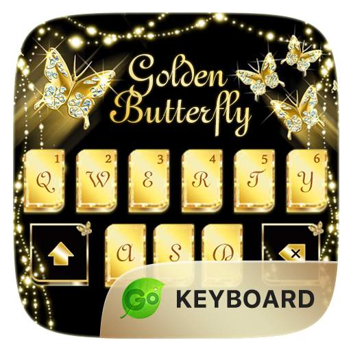Golden Butterfly GO Keyboard Theme 4.5