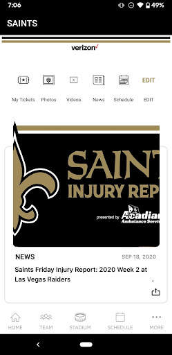 New Orleans Saints Mobile screenshot 1