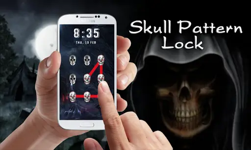 Skull Pattern Lock Screen screenshot 2