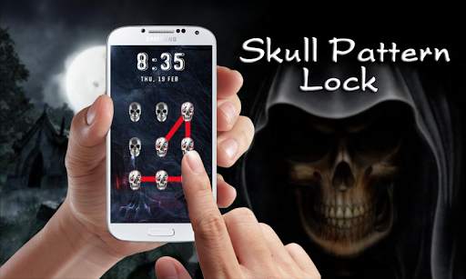 Skull Pattern Lock Screen screenshot 2