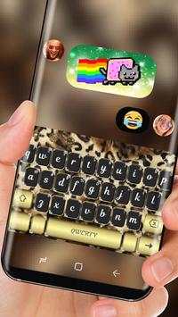 Leopard Pattern Keyboard Vintage Gold screenshot 3