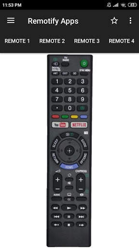 Sony TV Remote Control (20 in 1) screenshot 1