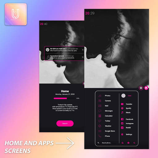 Unique UI For KLWP screenshot 3