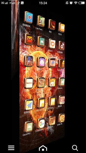 3D Flame Fire Skull Launcher Theme screenshot 5
