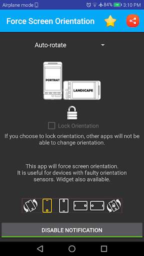 Force Screen Orientation screenshot 1