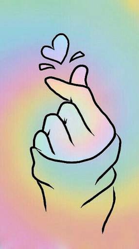 Girly Finger Heart Wallpaper screenshot 1