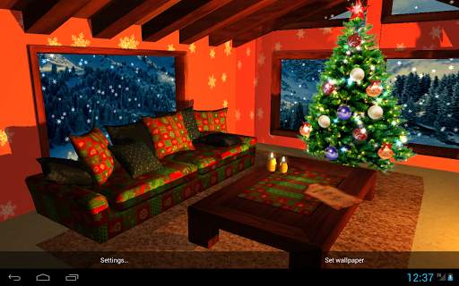 3D Christmas fireplace screenshot 1