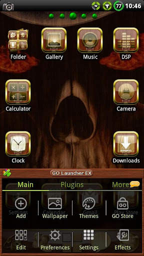 Wood Skull GO launcher EX screenshot 6
