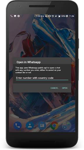 Open Unsaved in Whatsapp screenshot 1