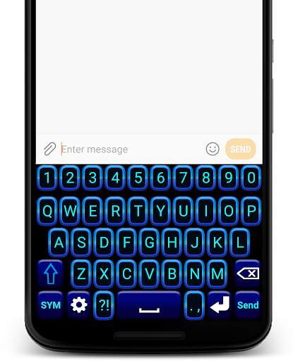 Blue Neon Keyboard स्क्रीनशॉट 2