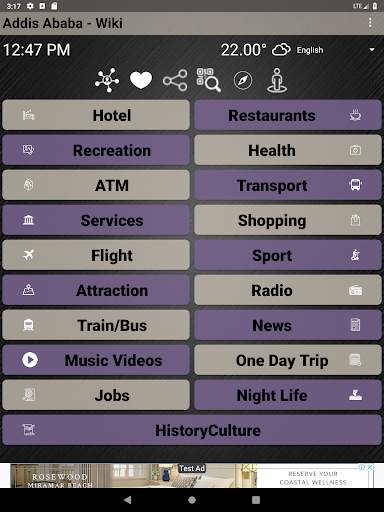 Addis Ababa city app Ethiopia travel music maps screenshot 8