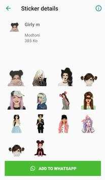 Girly m stickers for WhatsApp - WAStickerApps screenshot 3