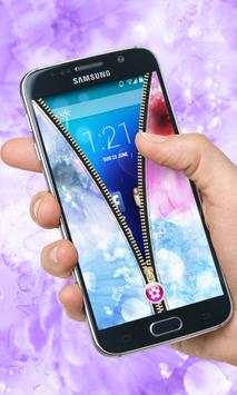 Pink Flowers Zipper UnLock screenshot 1