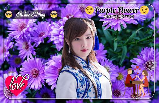 Purple Flower Photo Editor screenshot 4
