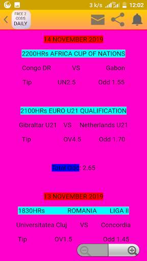 FREE 2+ ODDS DAILY screenshot 2