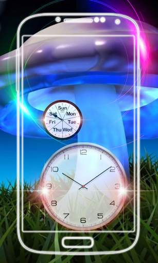 3D Mushroom Clock Live Wallpaper screenshot 3