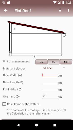 Calculation of roofs, of roof system, lathing screenshot 4