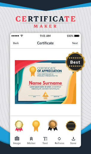 Certificate Maker - Certificate Design स्क्रीनशॉट 3
