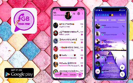 GB WA Theme Pink Aero App 2023 screenshot 8