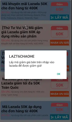 Mã giảm giá LAZADA - Mã khuyến mãi LAZADA - LAZADA screenshot 3