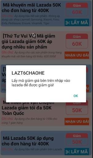 Mã giảm giá LAZADA - Mã khuyến mãi LAZADA - LAZADA screenshot 3